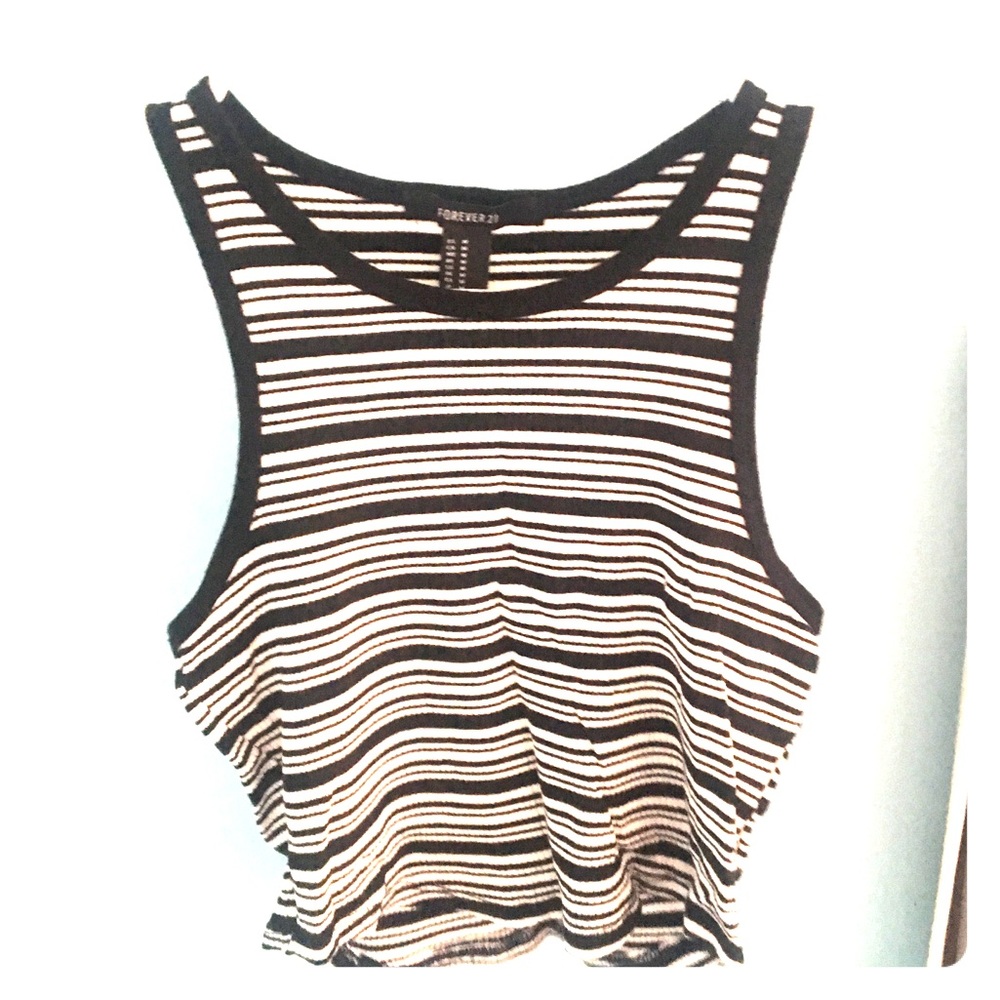 Striped cropped tank